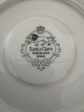 Conjunto vajilla porcelana Santa Clara