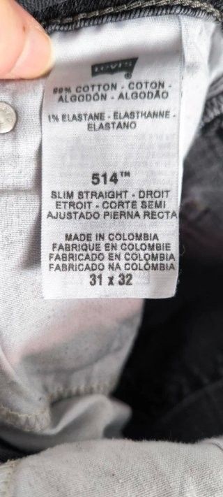 Pantalón Levi's 514 Negro Talla 31x32
