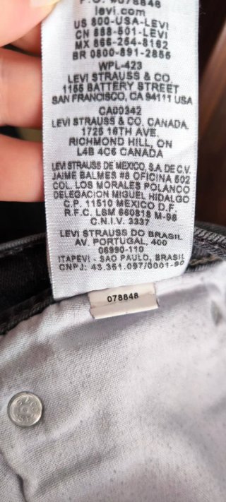 Pantalón Levi's 514 Negro Talla 31x32