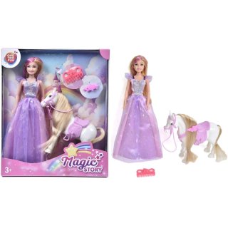 Muñeca Princesa con Unicornio y Accesorios