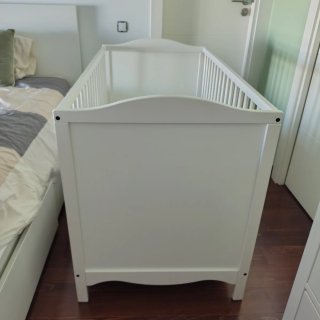 Cuna Ikea SMAGORA Blanca + colchón Max Colchón
