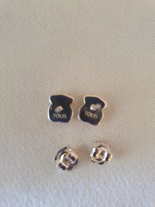 Pendientes Tous Plata y Cuarzo Blanco