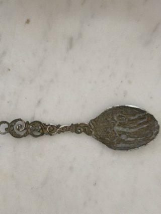 Cucchiaino vintage in peltro "Le tre Grazie"