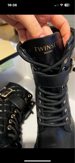 Anfibi Twinset Neri Nuovi