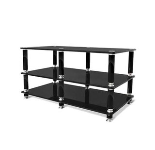 Mueble TV Norstone Stäbbl cristal negro