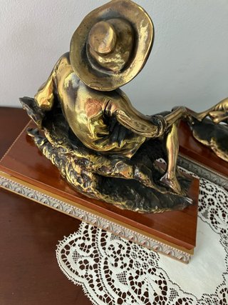 2 Figuras Decorativas Bronce