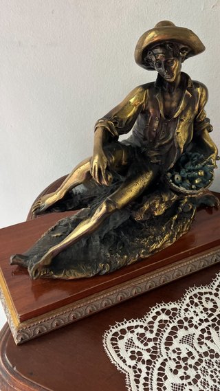 2 Figuras Decorativas Bronce