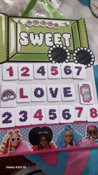 Pizarra Magnética Barbie Letras y Números