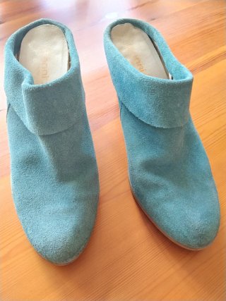 Botines verdes de ante