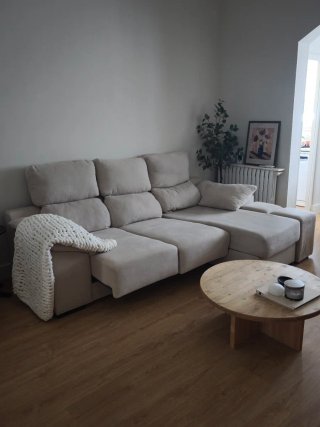 Sofá Chaiselongue Beige extensible 240cm MOD 1300