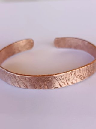 Pulsera cobre gruesa artesanal