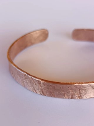 Pulsera cobre gruesa artesanal