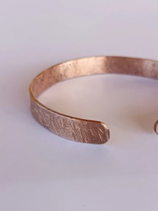 Pulsera cobre gruesa artesanal