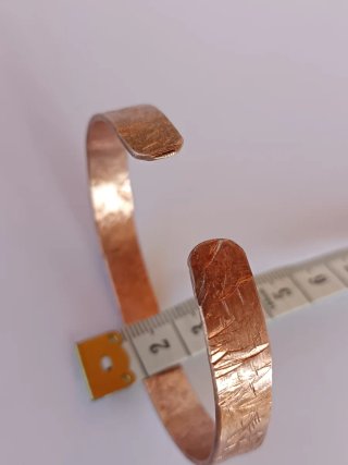 Pulsera cobre gruesa artesanal