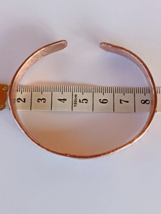 Pulsera cobre gruesa artesanal