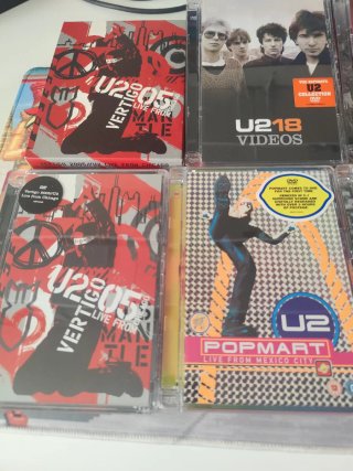 DVDs U2: Vertigo, Popmart, ZooTV, Elevation