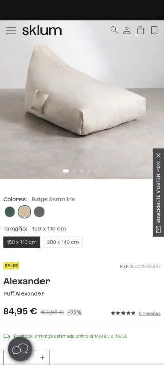 Puff Sklum Beige