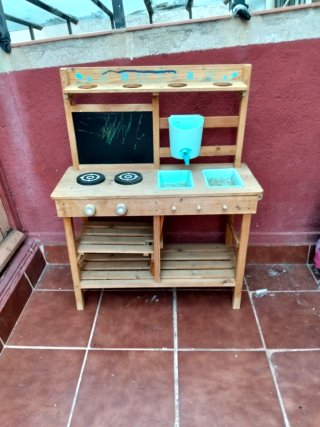 Cocina de exterior de madera