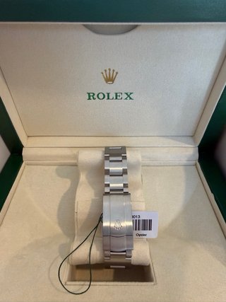 Rolex Oyster Perpetual Negro/Plateado