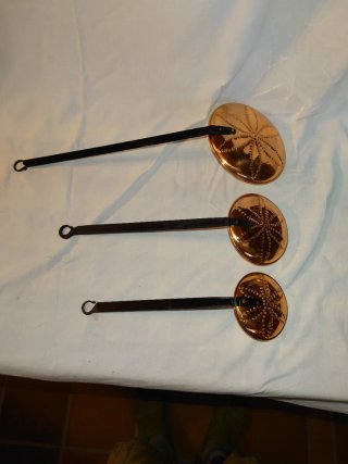 3 Espumaderas de Cobre con Diseño Estrellado
