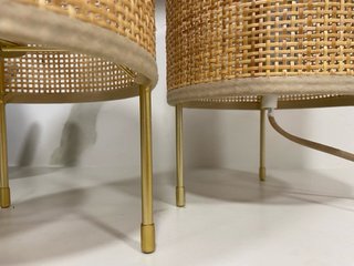 Zara Home - Lámparas de noche de mimbre