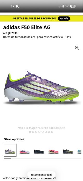 Zapatillas futbol - ADIDAS F50 ELITE AG