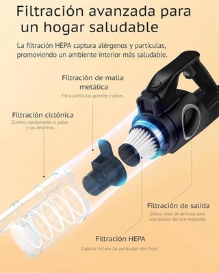 Aspirador Escoba C8 20.000Pa 600W · Nuevo