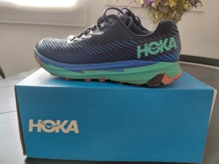 Zapatillas Hoka Trail Running Azul/Verde