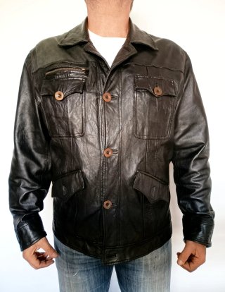 Chaqueta cuero auténtico Redskins XL Medidas indic