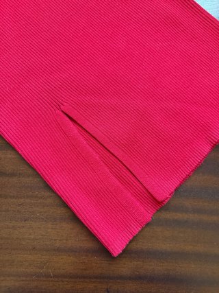 Vestido tubo rojo sin mangas