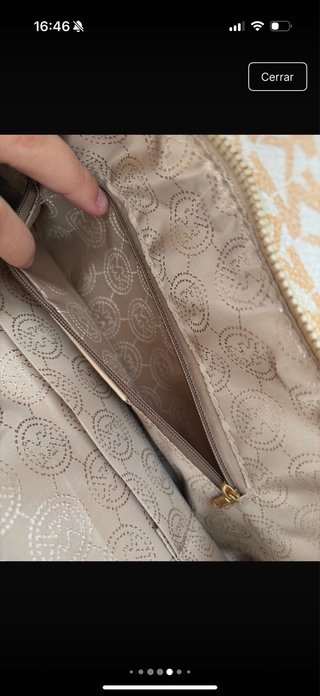 Bolso Michael Kors Beige y Dorado