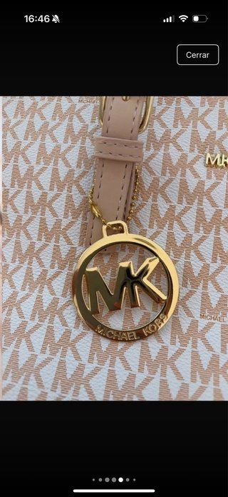 Bolso Michael Kors Beige y Dorado
