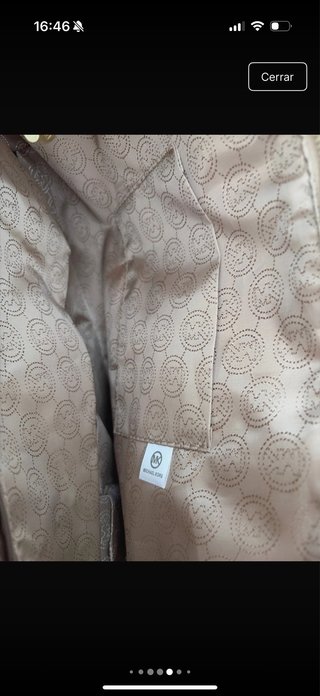 Bolso Michael Kors Beige y Dorado