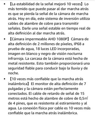 Pantalla con Cámara Trasera - Nueva a estrenar