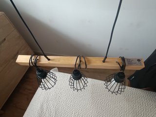 Lámpara Colgante Madera/Metal Negro Tabodi INSPIRE