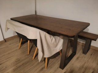 Par de sillones con patas de roble macizo