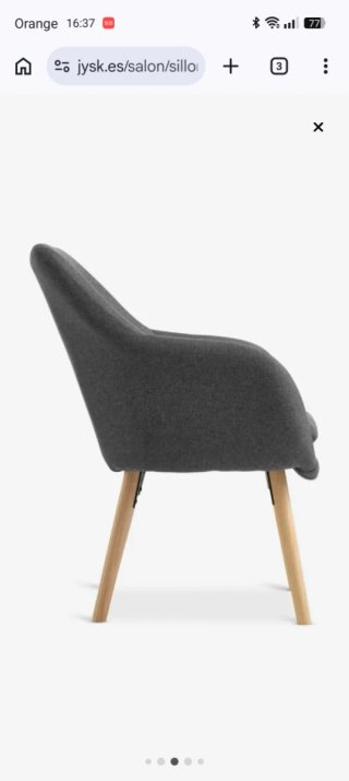 Par de sillones con patas de roble macizo