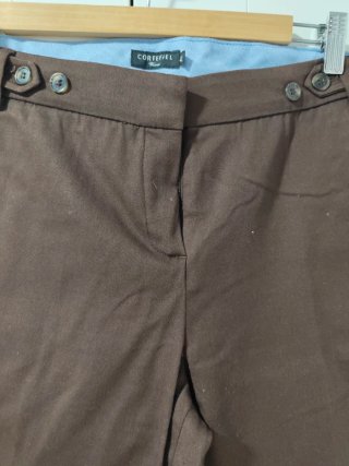 Pantalón recto vintage Cortefiel marrón