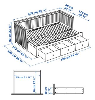 Cama HEMNES Ikea Blanco