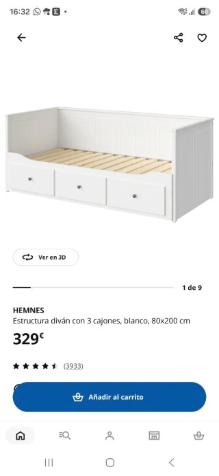 Cama HEMNES Ikea Blanco