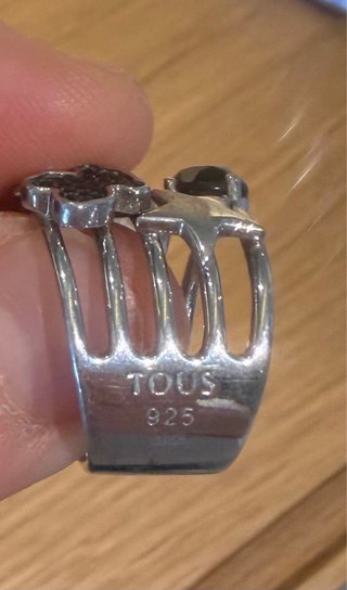 Anillo Tous Plata con Piedras,pequeño. No se talla
