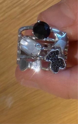 Anillo Tous Plata con Piedras,pequeño. No se talla
