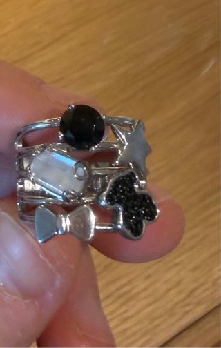 Anillo Tous Plata con Piedras,pequeño. No se talla