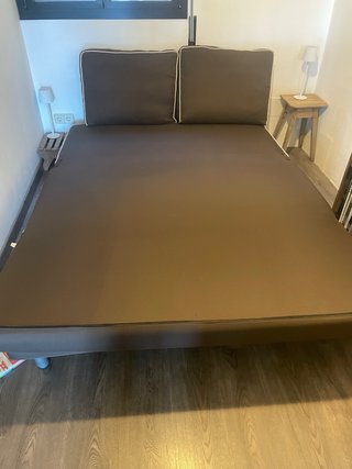 Sofá cama 150cm marrón