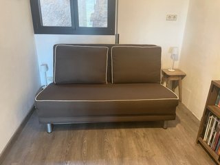 Sofá cama 150cm marrón