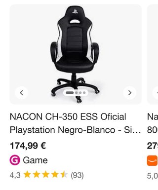 Silla Gaming Nacon CH-350 ESS Playstation