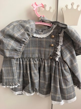 Vestido cuadros niña Talla 24m
