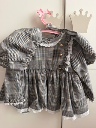 Vestido cuadros niña Talla 24m
