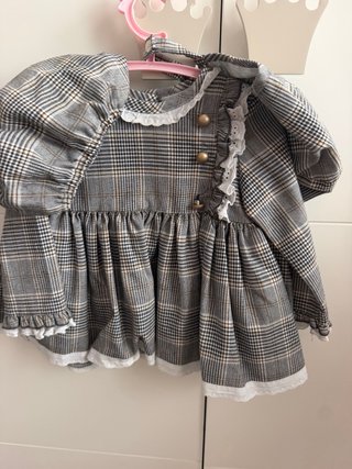 Vestido cuadros niña Talla 24m