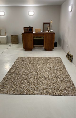 Alfombra piel Maison de Monde dorada